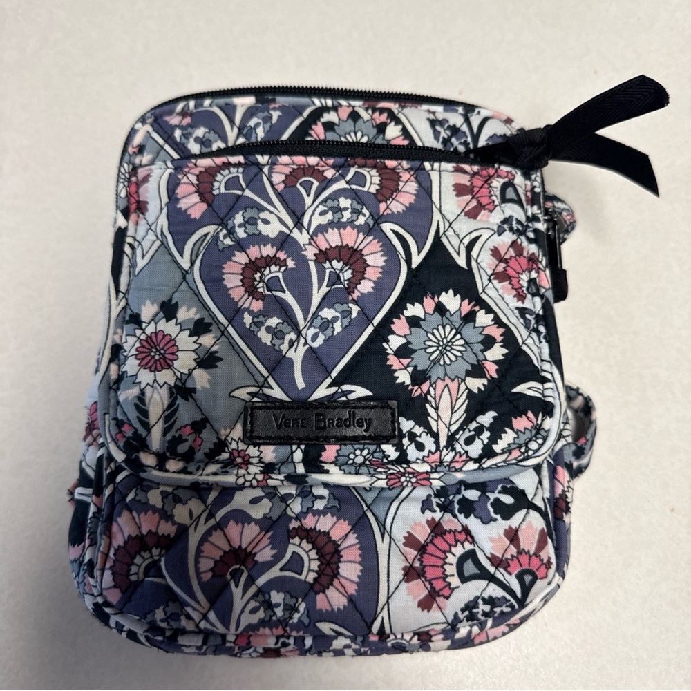 Vera Bradley Black and Pink Quilted Crossbody Bag